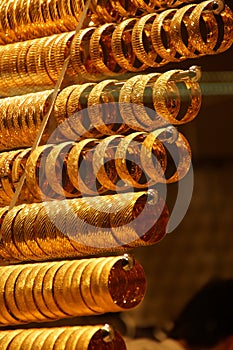 Gold bracelets and bangles