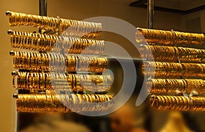 Gold bracelets and bangles