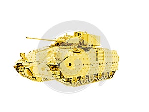 Gold Bradley Fighting Vehicle Tank