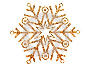 Gold brocade snowflake