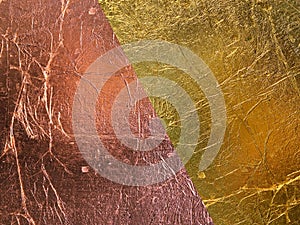 Gold  bronze background  gilding, gilding, rolled gold gilding, plating, template texture