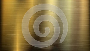 Gold Or Bronze Metal Abstract Technology Background. Polished, Brushed Texture. Vector illustration.