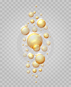 Gold bubbles drop set