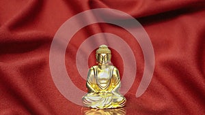 The gold buddha for religious concept 3d rendering