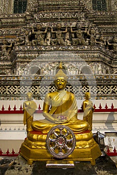 Gold Buddha in Wat Arun, Bangkok, Thailand