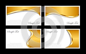 Gold business cards templates