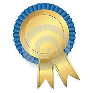 gold button with ribbon photo