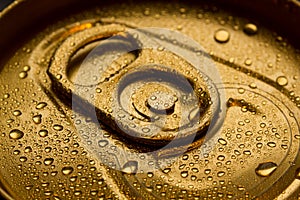 Gold Can With Condensation