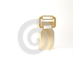 Gold Can container for milk icon isolated on white background. 3d illustration 3D render