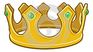 Gold Cartoon Kings Crown