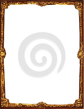 Gold carved frame with flourishes