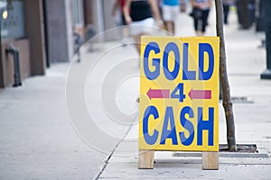 Gold for cash sign photo