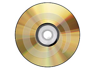 Gold Cdrom isolated