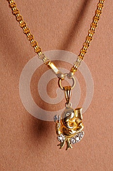 Gold chain lord ganesha