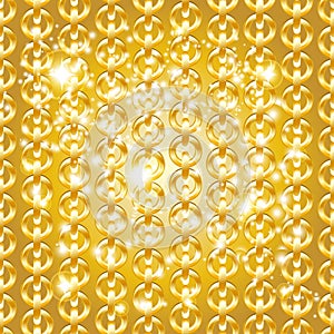 Gold chain seamless abstract pattern