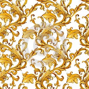 Gold chains seamless pattern. luxury illustration. golden love design. luxury jewelry.