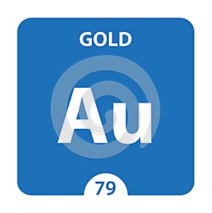 Gold Chemical 79 element of periodic table. Molecule And Communication Background. Gold Chemical Au, laboratory and science