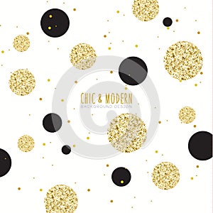 Gold Chic Background Vector Design Element