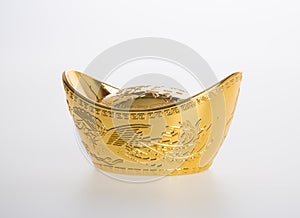 Gold or Chinese gold ingot mean symbols of wealth and prosperity