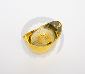 Gold or Chinese gold ingot mean symbols of wealth and prosperity