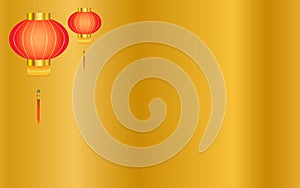 Gold chinese lantern background