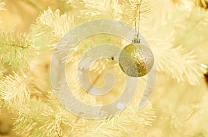 Gold christmas ball