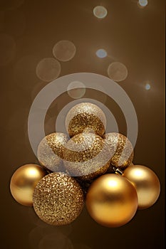 Gold Christmas balls