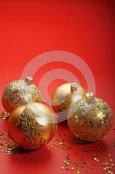 Gold Christmas balls