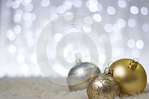 Gold Christmas balls