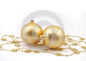 Gold christmas balls