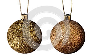 Gold christmas balls