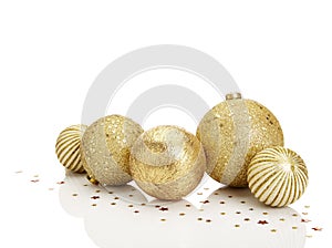 Gold Christmas balls