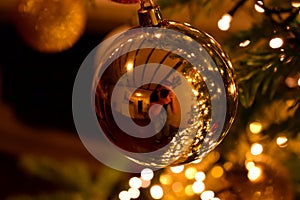 Gold Christmas bauble