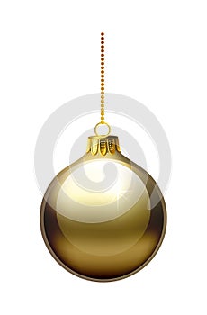 Gold christmas bauble