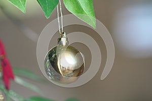 Gold Christmas Bauble Decoration