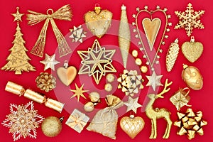 Gold Christmas Bauble Decorations