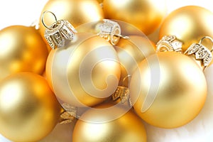 Gold Christmas baubles