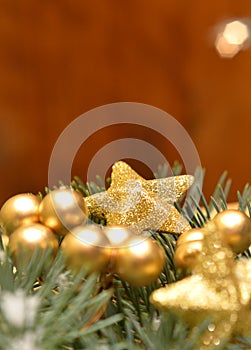 Gold Christmas decorations