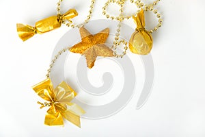 Gold christmas garland