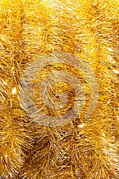 Gold Christmas lametta