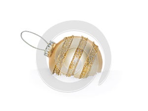 Gold Christmas New Year bauble