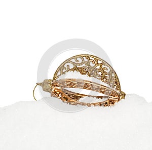 Gold Christmas New Year bauble