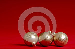 Gold Christmas ornaments