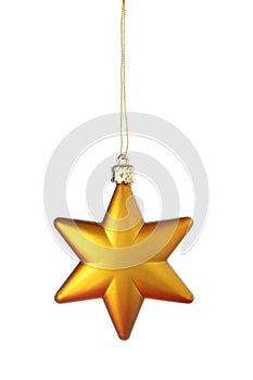 Gold Christmas star photo