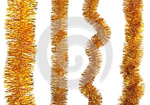 Gold Christmas tinsel photo