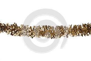 Gold christmas tinsel border