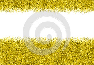 Gold christmas tinsel texture background