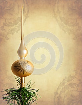 Gold christmas tree top