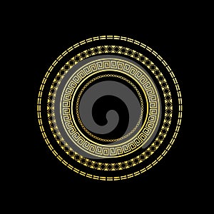 Gold Circle Design patterns vector