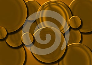 Gold circular shaped background design for wallpaper